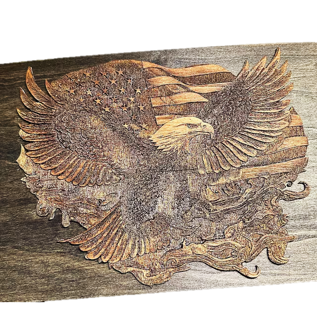 3d American Eagle Wall Plaque