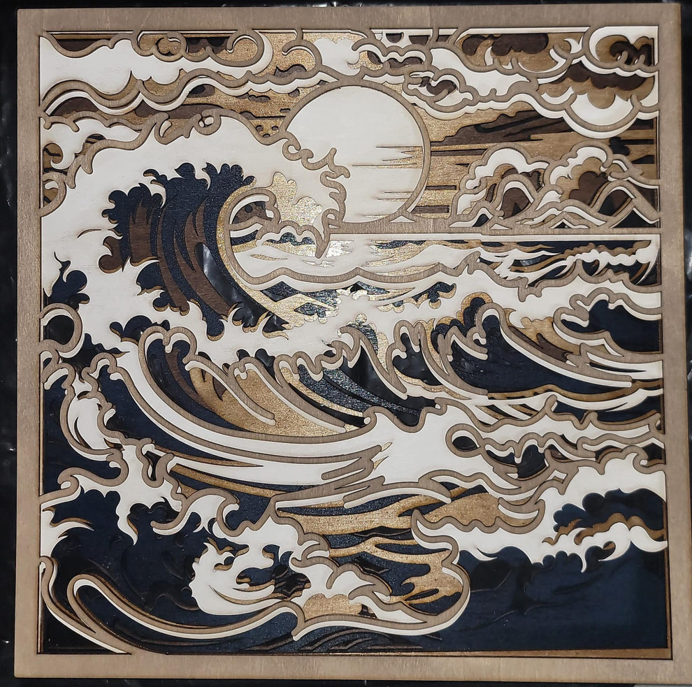 3d Layered Ocean Waves Art – Totally Shore