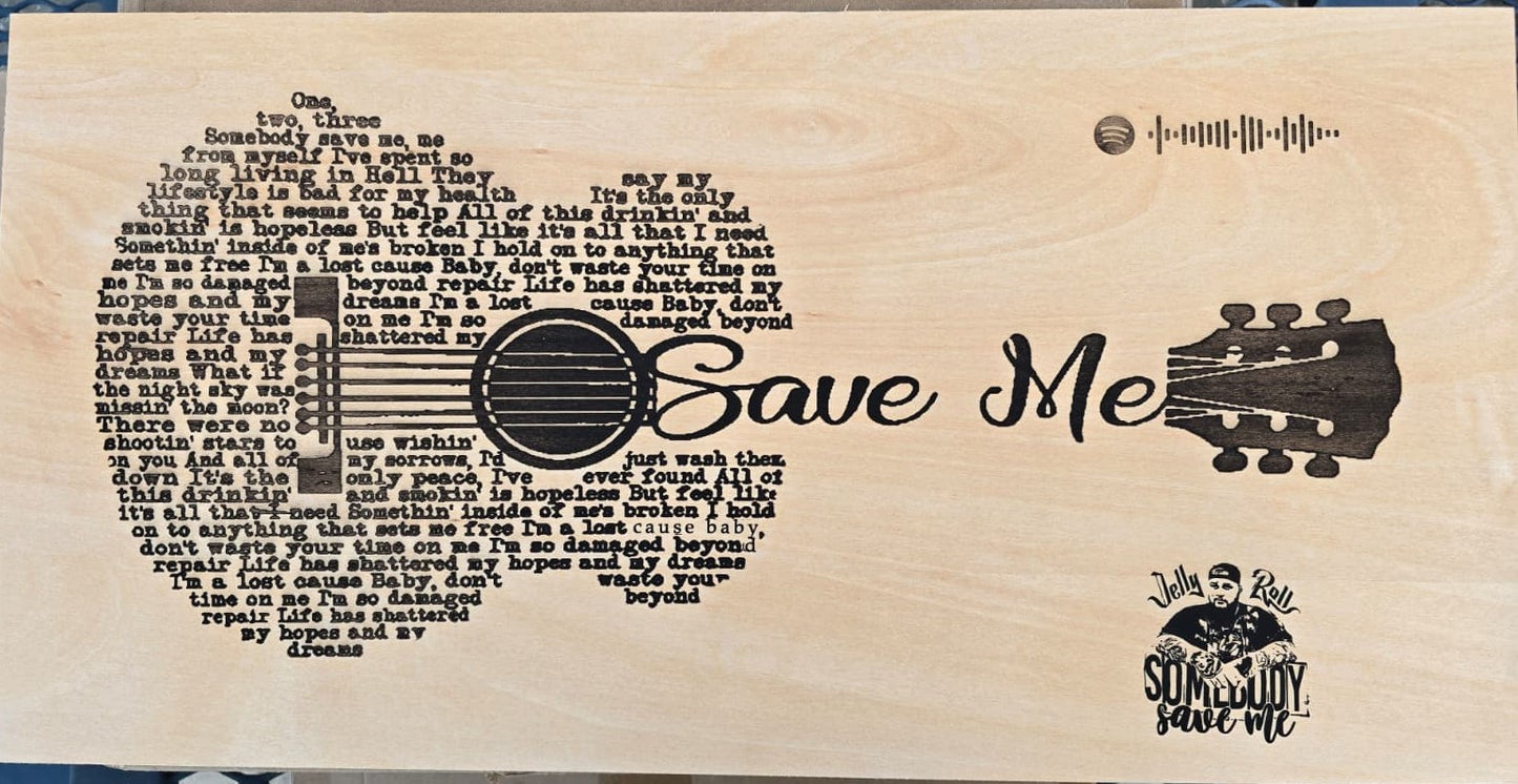 Custom lyrics spotify guitar